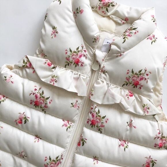 Babygap floral print puffer vest EUC 6-12 months: - Picture 2 of 5